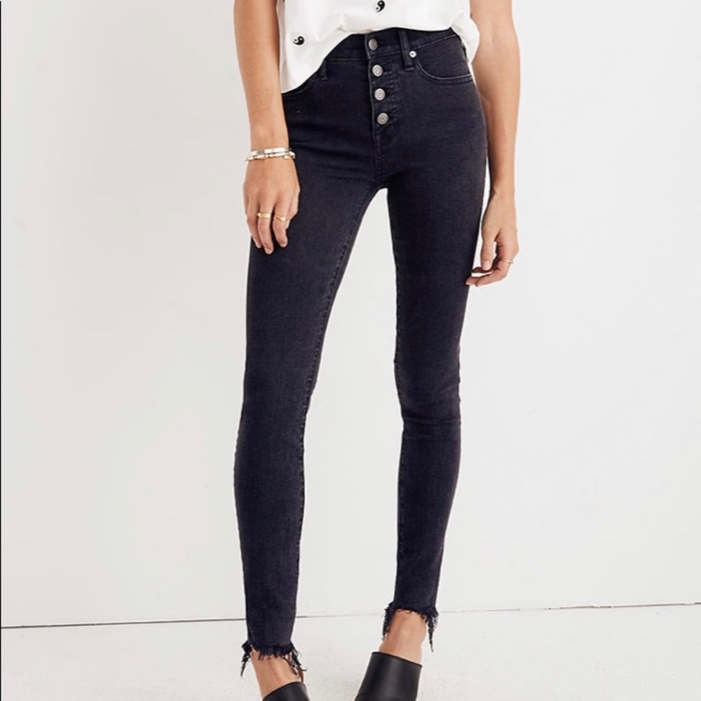 Madewell 9” high rise skinny jeans, size 28